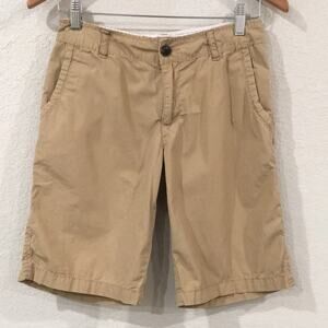 Arizona Jean Boys 16‎ Shorts Tan Flat Front Lightweight Chino 100% Cotton Preppy